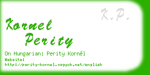 kornel perity business card